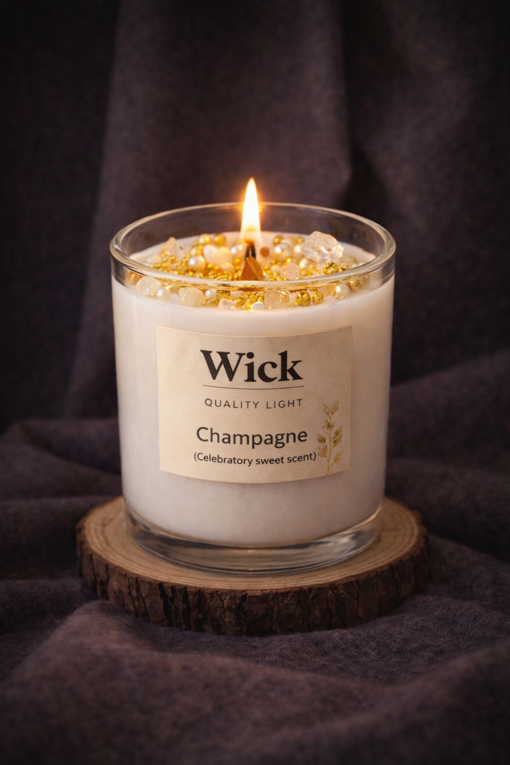 Dried Flowers Decor Romantic Candles