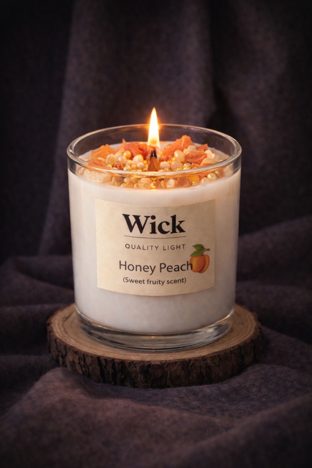 Dried Flowers Decor Romantic Candles