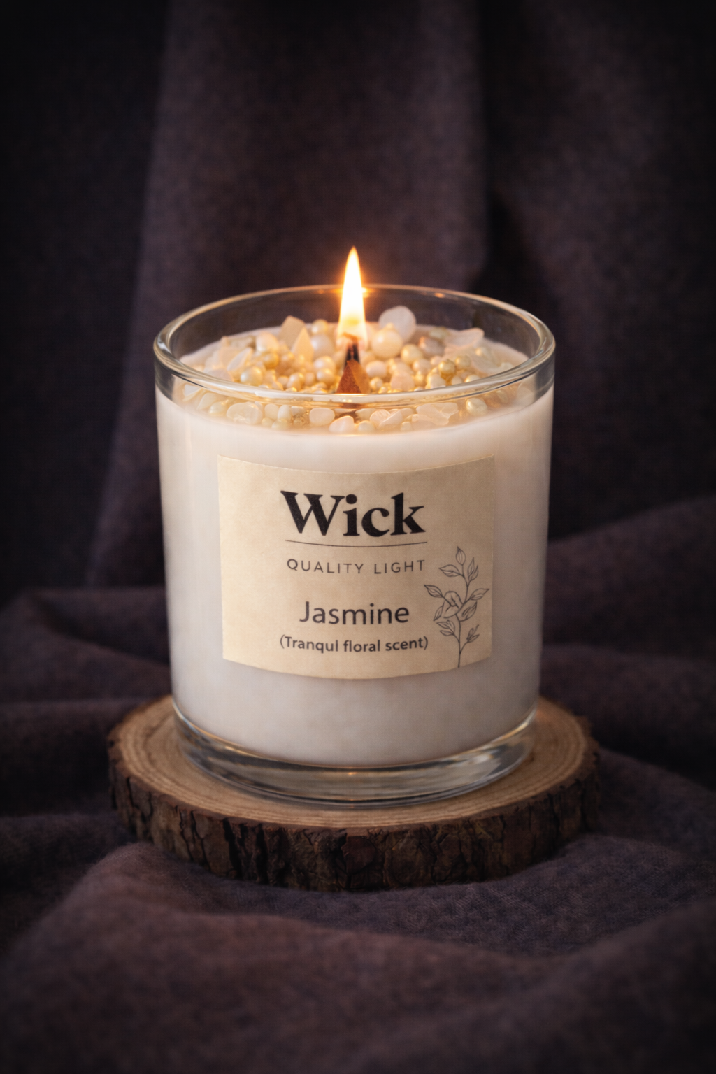 Dried Flowers Decor Romantic Candles