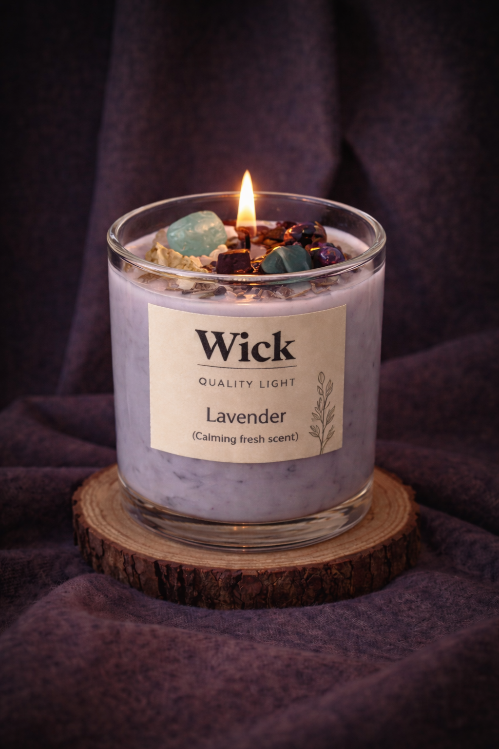 Dried Flowers Decor Romantic Candles