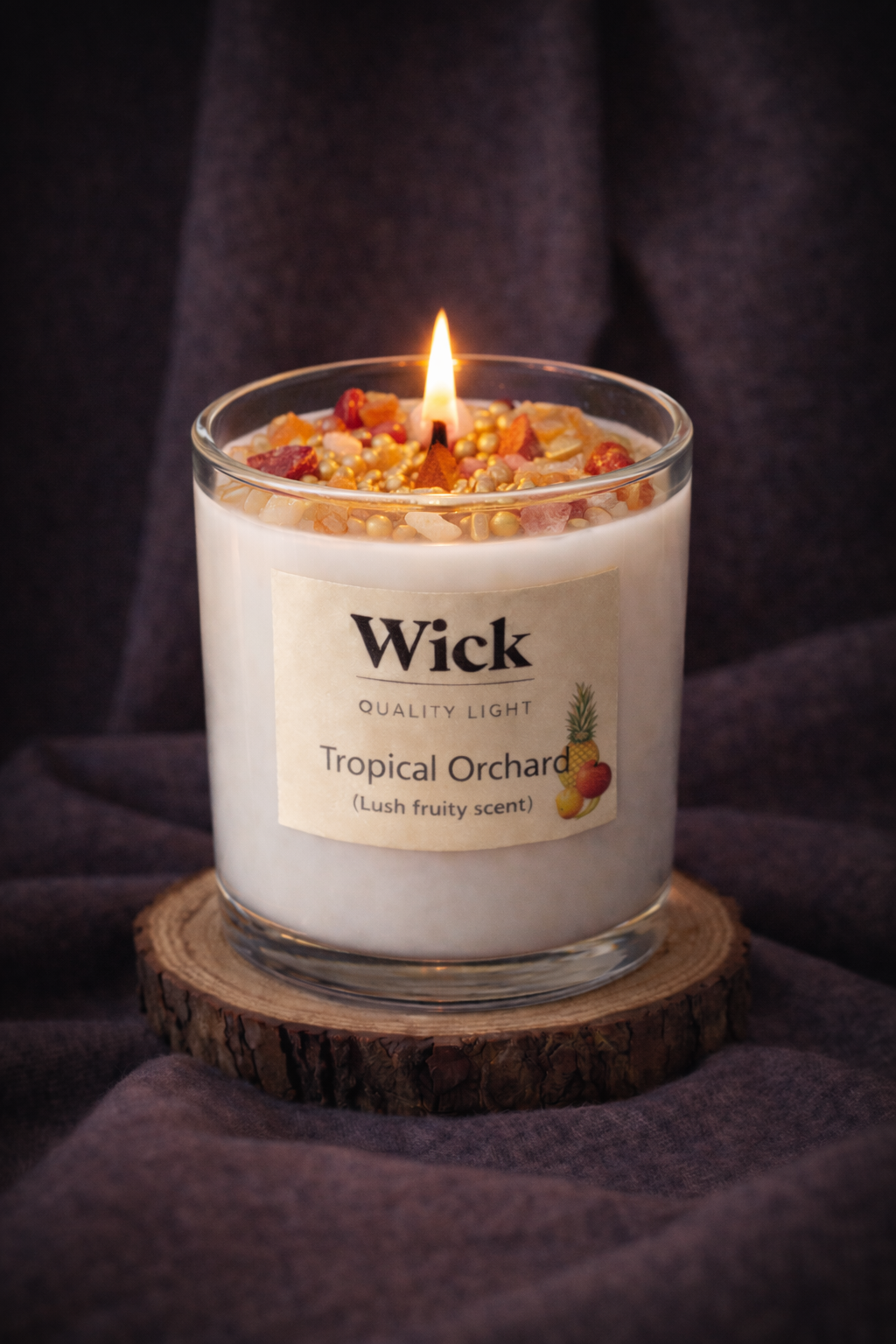 Dried Flowers Decor Romantic Candles