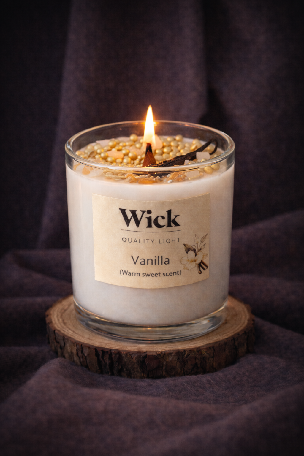 Dried Flowers Decor Romantic Candles