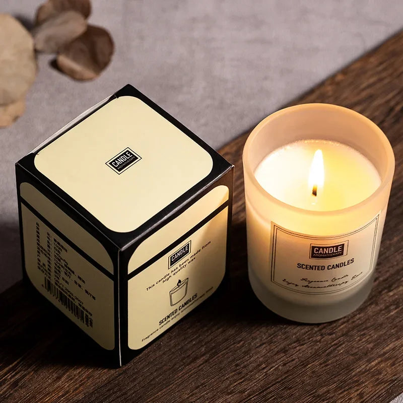 Modern European Plant Scent Aromatherapy Candle - Air Purifying Soy Wax Candle Cup